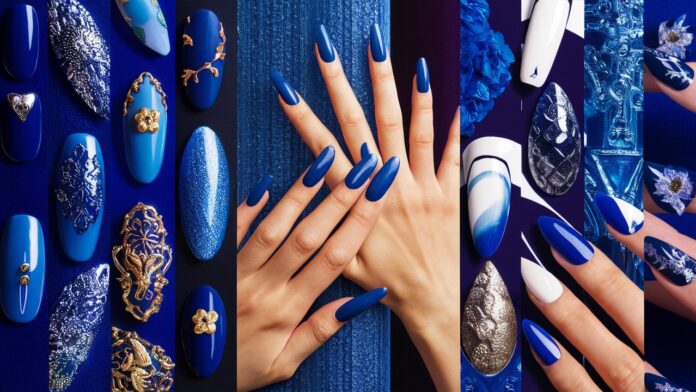 royal blue nail designs